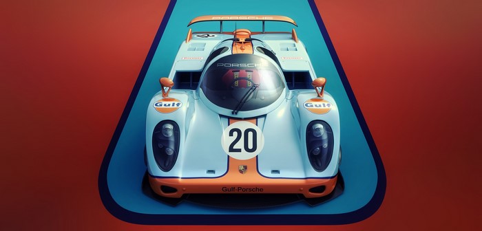 Porsche 917 Gulf-Porsche race car with number 20