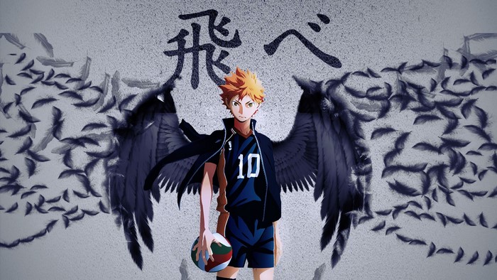Hinata Shouyou from Haikyuu!! with Wings