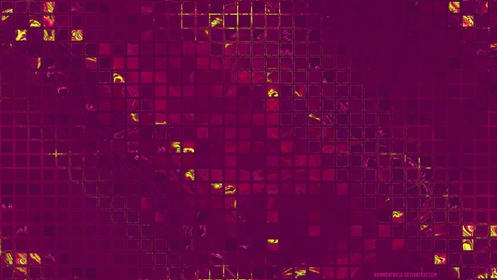 Abstract digital art with mosaic effect