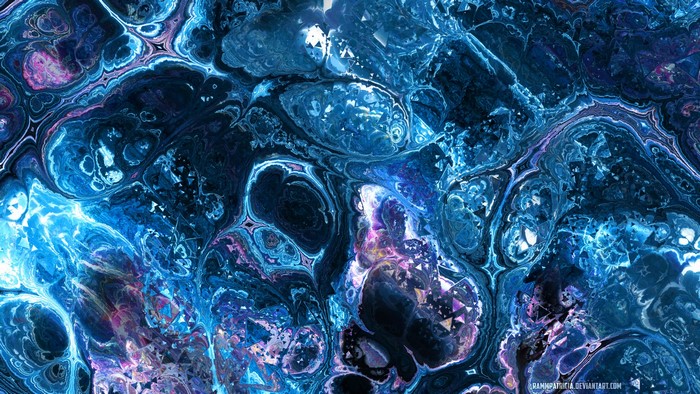 Abstract blue and purple digital art by RammPatricia