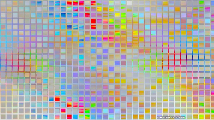 Abstract mosaic of colorful squares