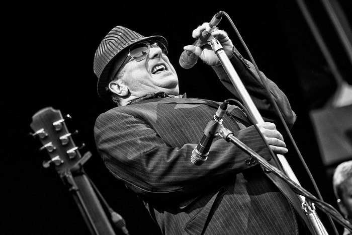 Van Morrison performs on stage