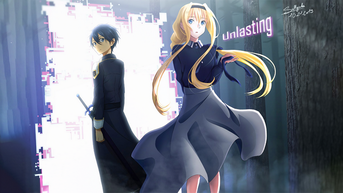 4K Alice Zuberg and Kirigaya Kazuto from Sword Art Online Alicization