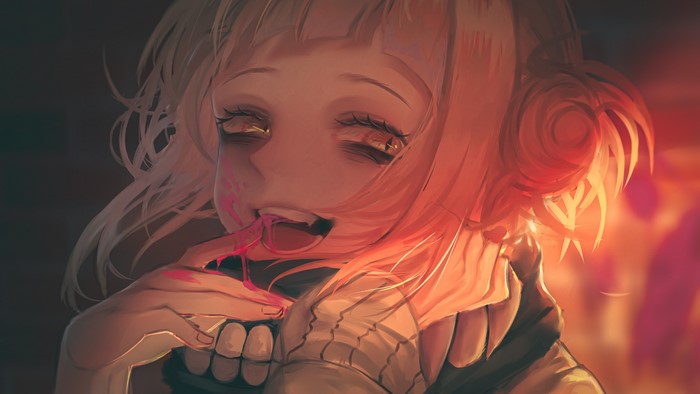 Himiko Toga from Boku no Hero Academia with blood