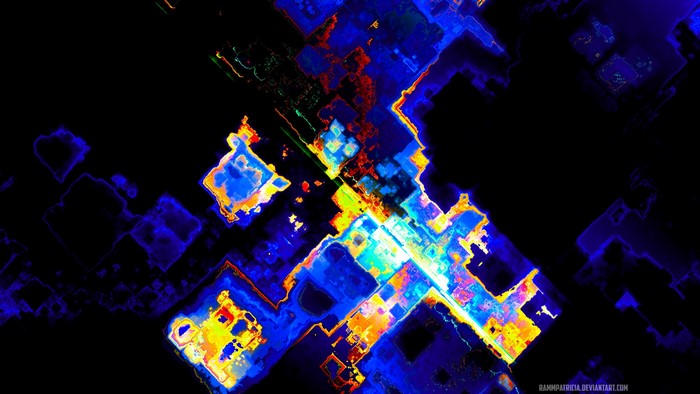 Abstract digital art with vibrant colors