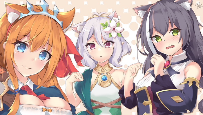 Anime girls from Princess Connect! Re:Dive fan art
