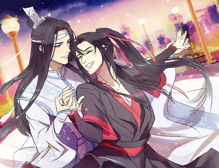 Lan Wangji and Wei Wuxian dancing