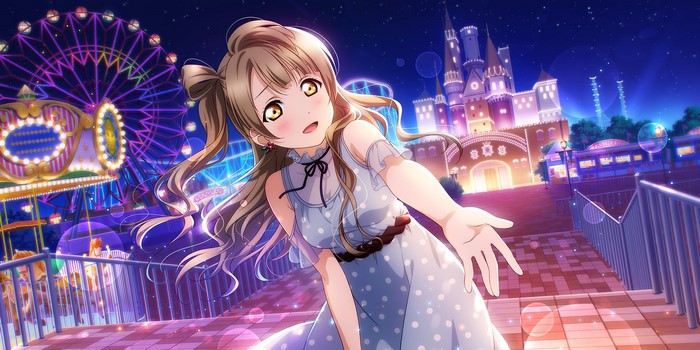 Minami Kotori from Love Live! at an amusement park