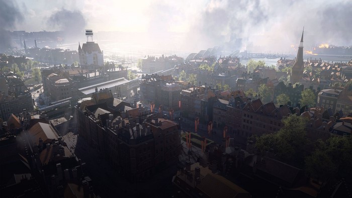 Battlefield V city aerial view