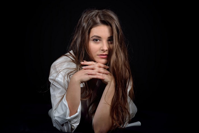Brunette Model in Soft Lighting