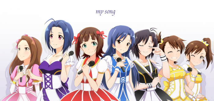 Anime girls singing on stage