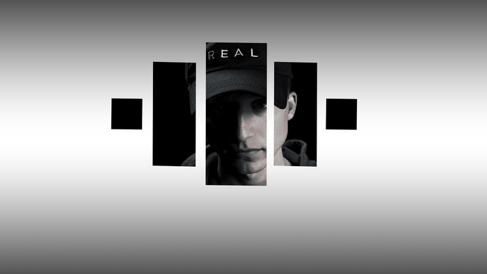 Man wearing a cap with "REAL" written on it