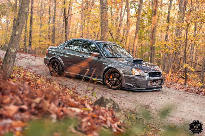 Subaru Impreza WRX STI Blobeye in Fall Forest