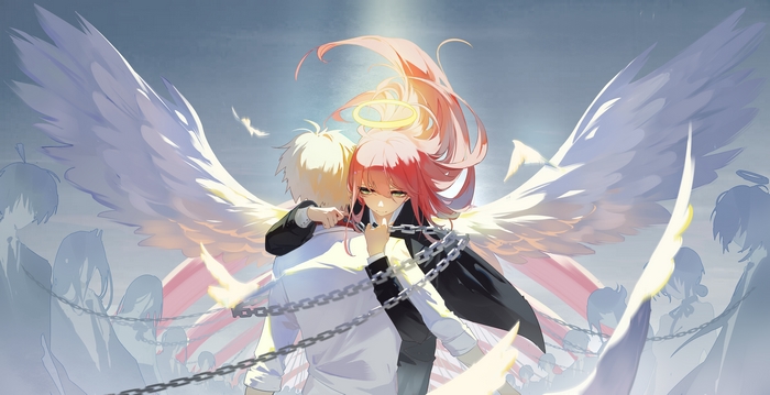 Makima and Angel Devil with Chainsaw Man characters