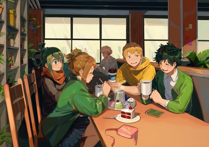 Boku no Hero Academia Characters Gathering at Cafe