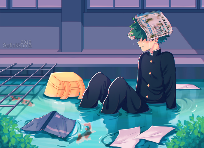Midoriya Izuku from Boku no Hero Academia Sitting