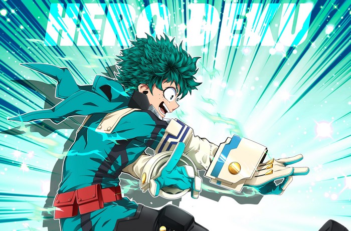 Izuku Midoriya from Boku no Hero Academia in action