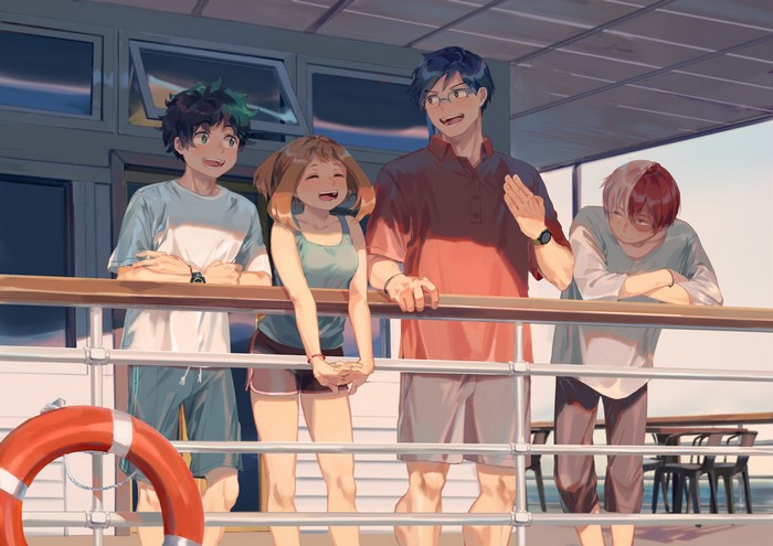 Boku no Hero Academia Characters on a Ship