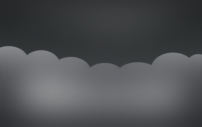 Minimalist digital artwork with clouds