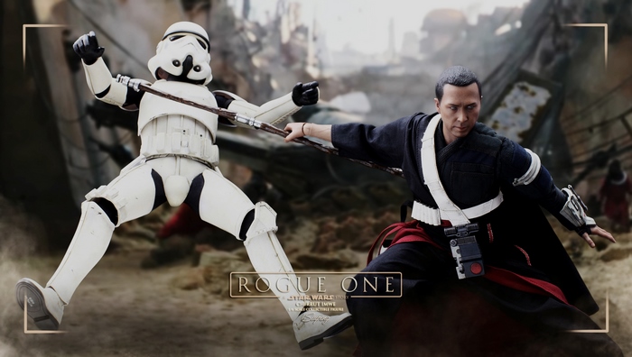 Chirrut Îmwe and Stormtrooper Duel in Rogue One