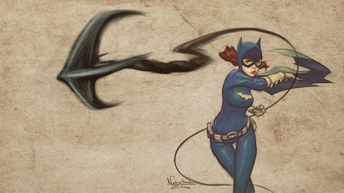 Batgirl with a Batarang and Whip by Nabetse Zitro
