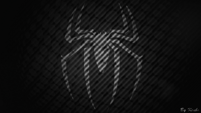 Spider-Man Logo on Dark Textured Background