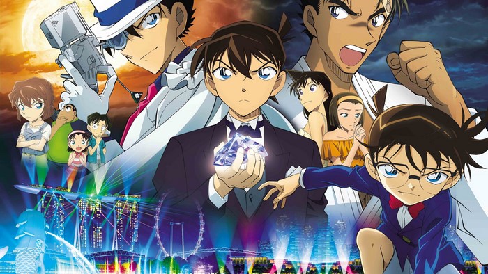 Detective Conan characters with city background