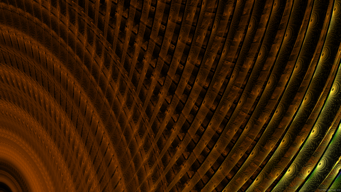 Abstract Orange Fractal Pattern 4K