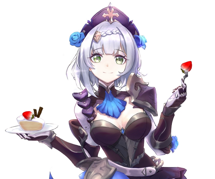 Noelle from Genshin Impact with Dessert