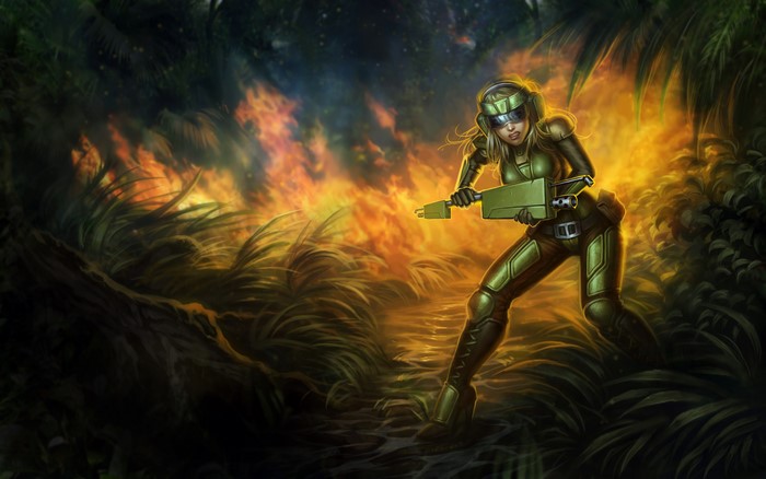 4K original character in jungle fire