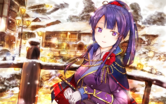 Tamao Tomoe in a Snowy Village