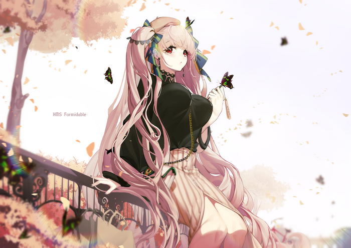 Formidable from Azur Lane with butterflies