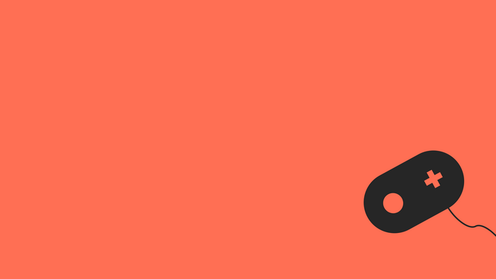 Minimalist flat design video game controller