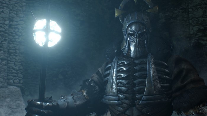 Caranthir from The Witcher 3: Wild Hunt holding a glowing orb