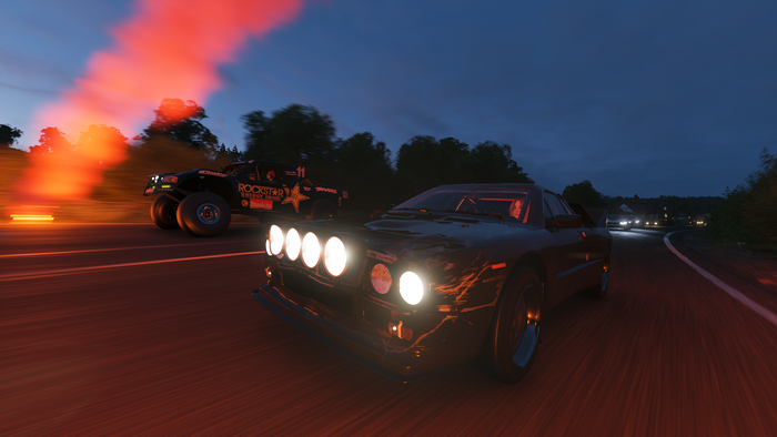 4K Forza Horizon 4 car race at night