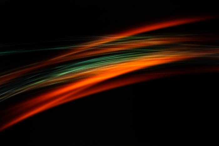 Abstract Orange and Green Light Streaks 4K