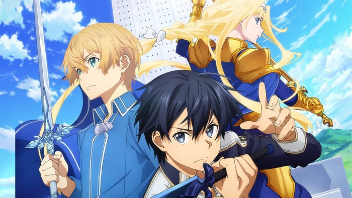 Kirito, Eugeo, and Alice from Sword Art Online Alicization