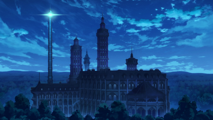Little Witch Academia anime night castle