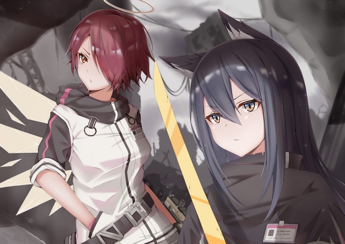 Exusiai and Texas from Arknights