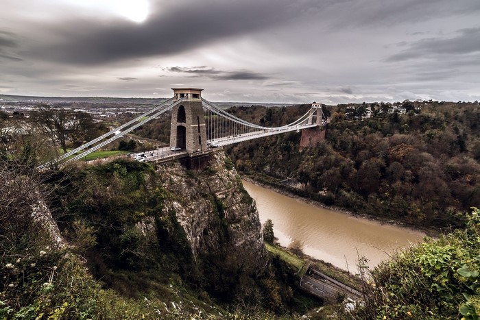 Clifton Suspension Bridge over River Avon, England