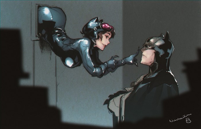 Catwoman and Batman by Nabetse Zitro