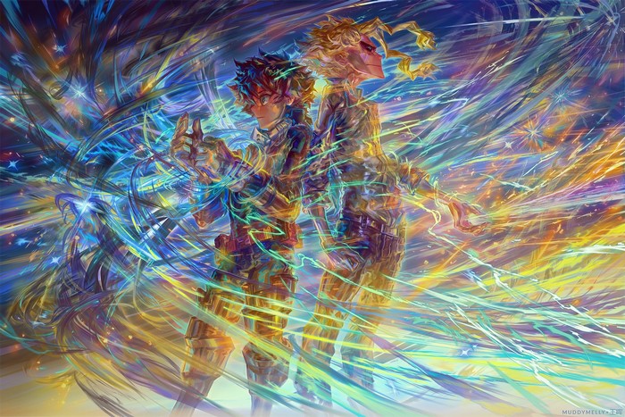 Izuku Midoriya and All Might from Boku no Hero Academia