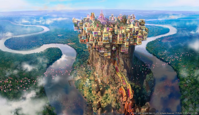 Final Fantasy XIV City on a Cliff