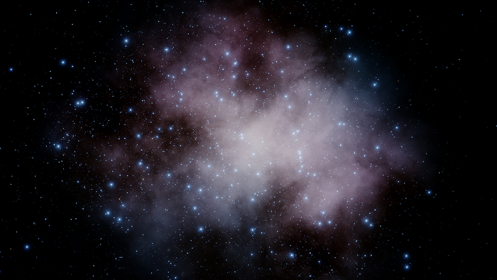 Stars and nebula in deep space