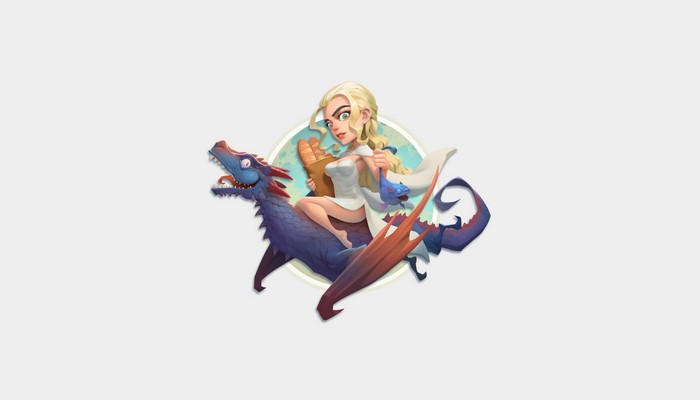 Daenerys Targaryen riding a dragon