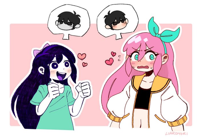 Aubrey and Sunny from Omori in Colorful Style