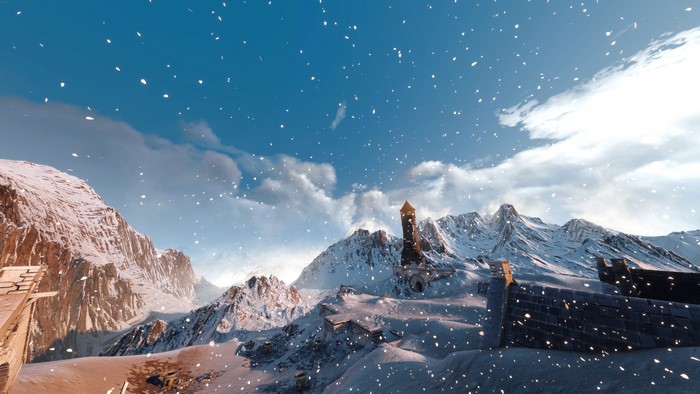 The Witcher 3: Wild Hunt snowy mountain landscape