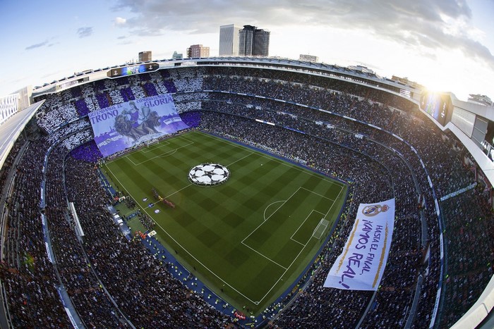 Santiago Bernabeu Stadium Packed for Champions League Match