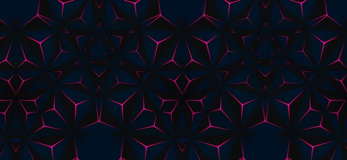 Dark Abstract Geometric Pattern with Pink Neon Lines
