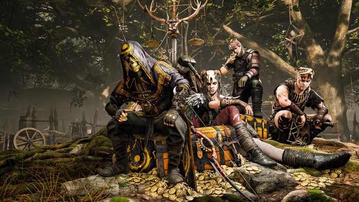 Hood: Outlaws & Legends characters with treasure